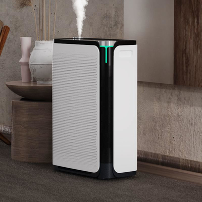 Hepa Filter UV Light WiFi Air Purifier Wheels Move Home Humidification