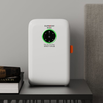 Anion Purification Pet Air Purifier For Pet Hair Remove Ammonia Gas Odor 0.4L Water Tank