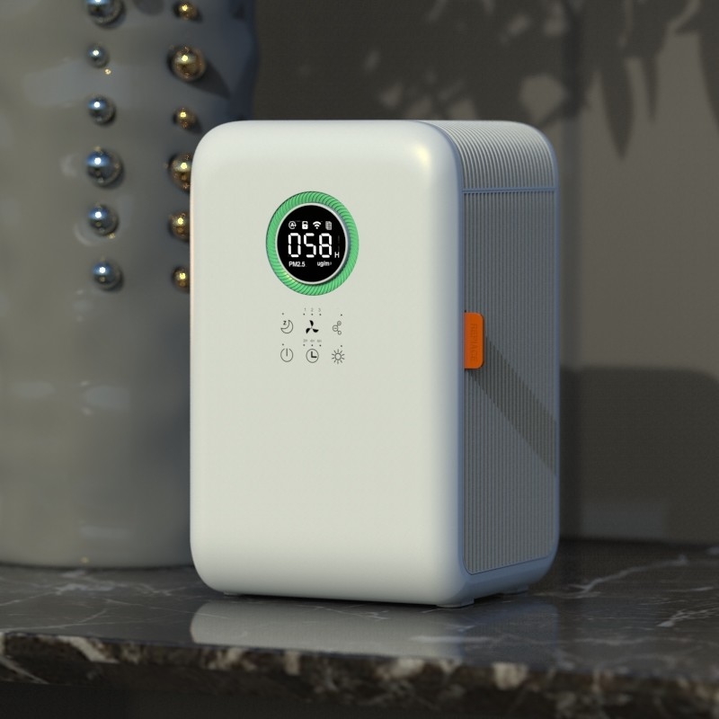 H14 White Smart Wifi Room Air Purifier With Purification Humidification
